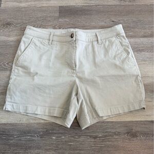 Beige Casual Shorts